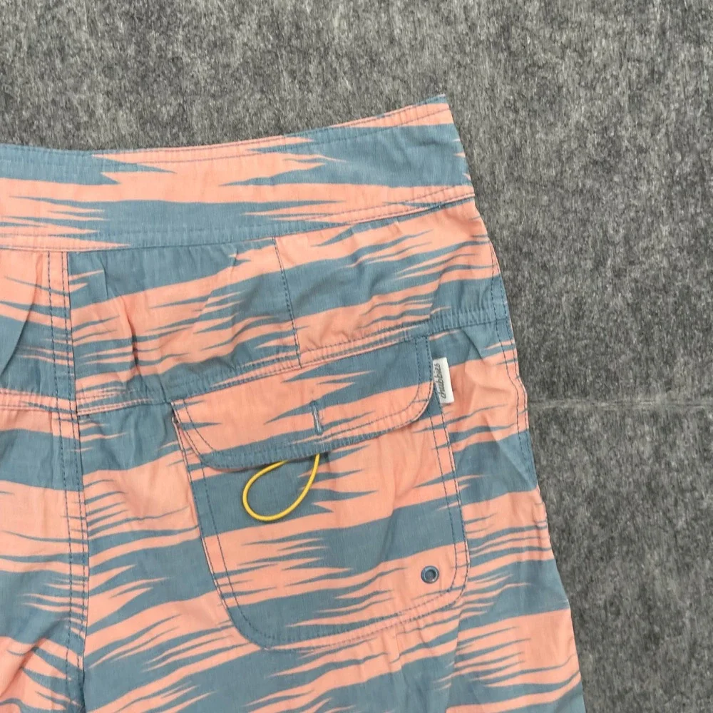 Chubbies Board Shorts Mens 30 Swim Trunks Peach Blue Ikat Pattern Stretch